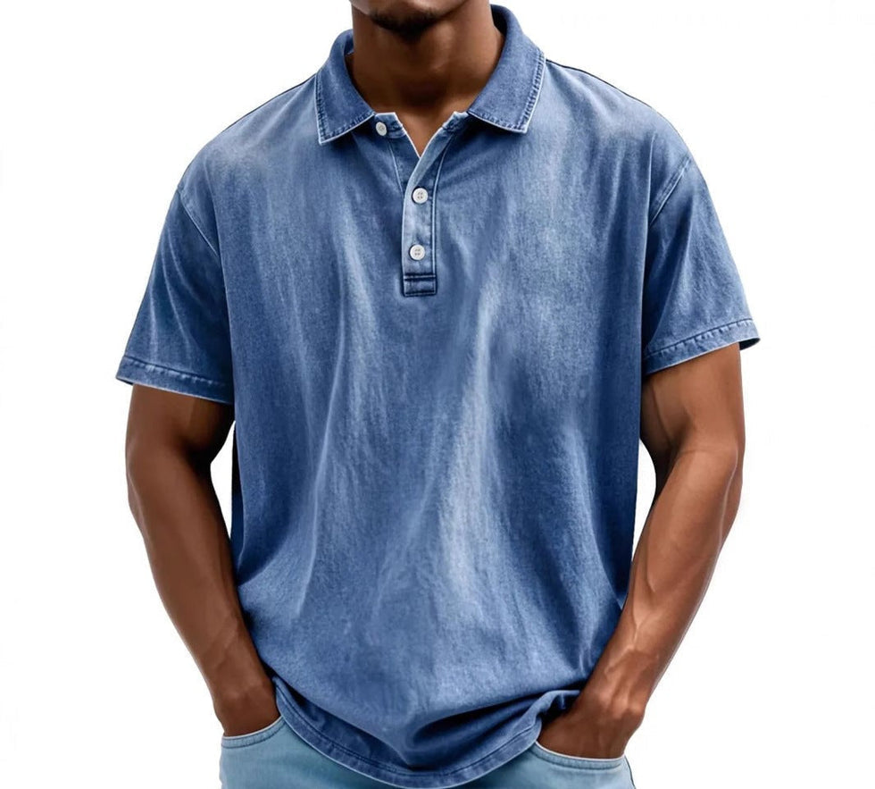 Kasun | Washed Short Sleeve Relaxed Polo Shirt