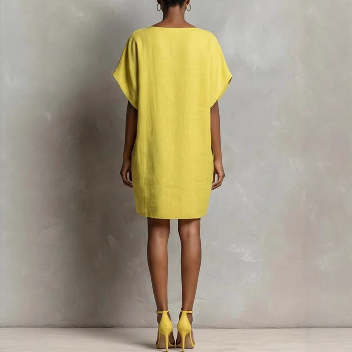 Hulina | Dress Relaxed Short Sleeve Pocket Shift Style