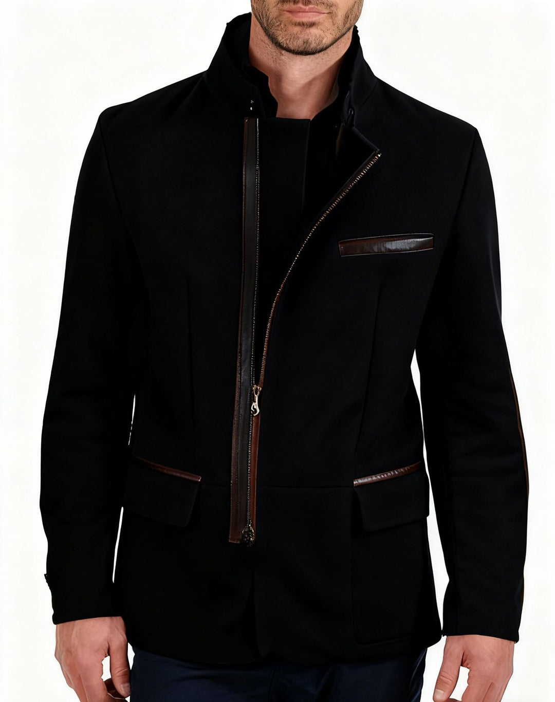Amarjit | Jacket with Asymmetric Zip Closure