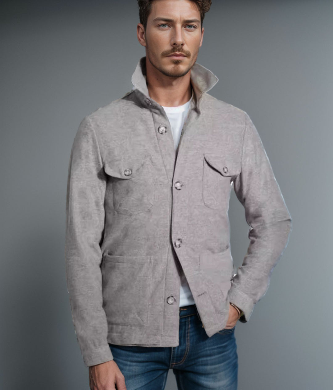 Jenkins | Jacket Black Button Front Chest Pockets