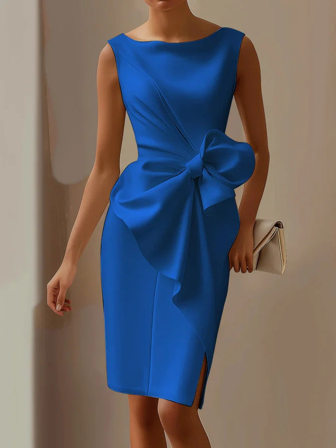 Quinn | Sleeveless Bow Detail Midi Dress