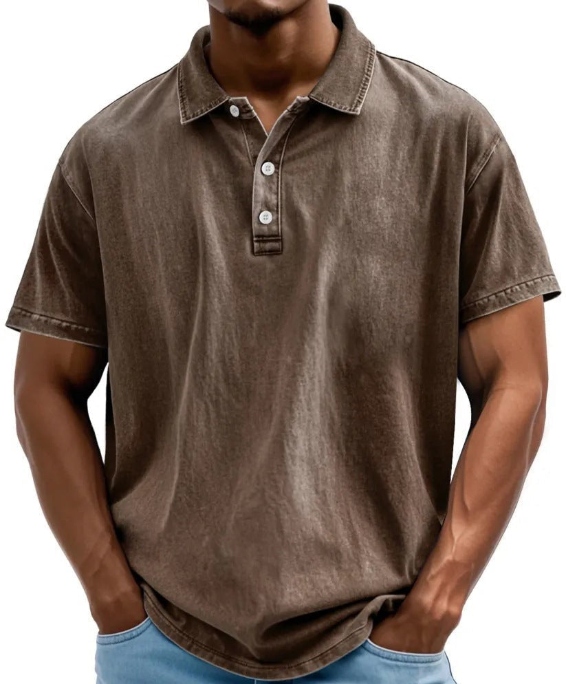 Kasun | Washed Short Sleeve Relaxed Polo Shirt
