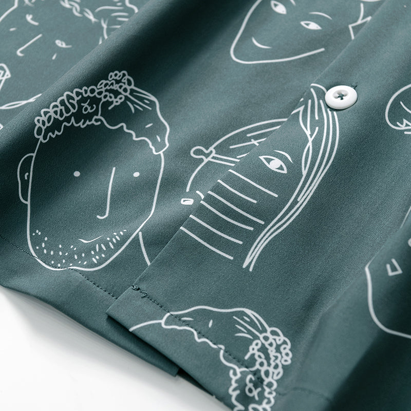 Bertrend | Abstract Print Short Sleeve Shirt