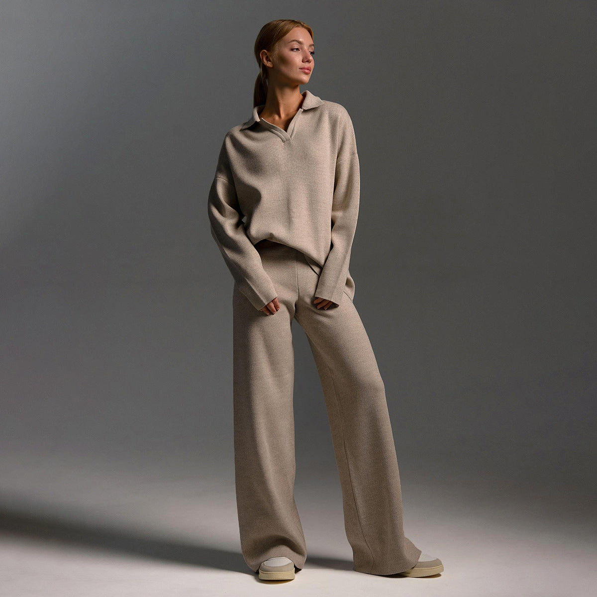 Shannon | Loungewear Set Long Sleeve Half Zip Knit