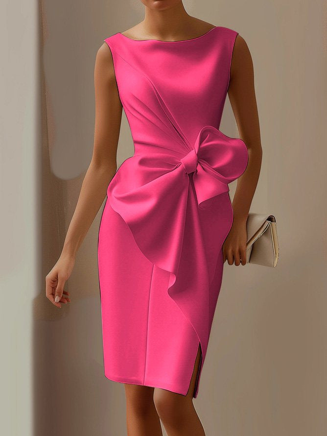 Quinn | Sleeveless Bow Detail Midi Dress