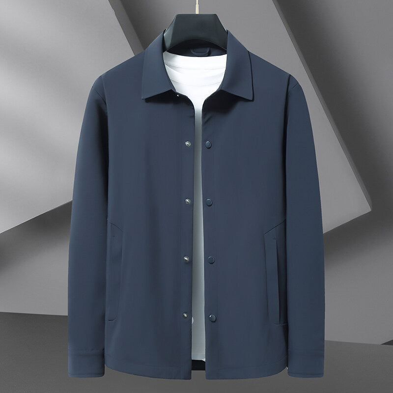 Eymen | Long Sleeve Collared Snap Jacket