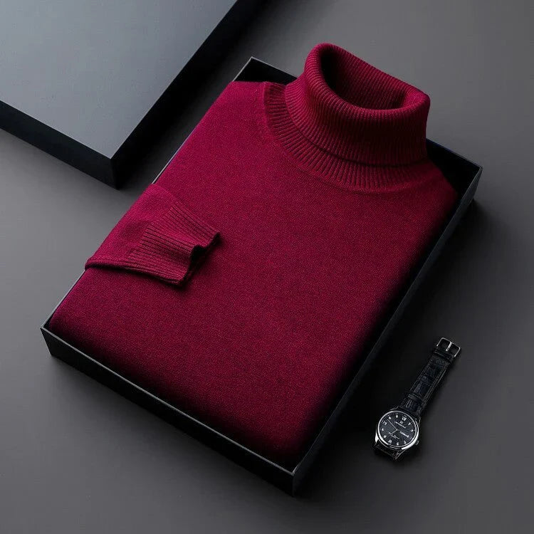 Jelmer | Turtleneck Long Sleeve Knit Sweater
