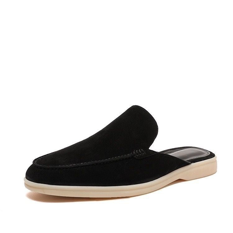 Braian | Backless Slip-On Faux Suede Loafers