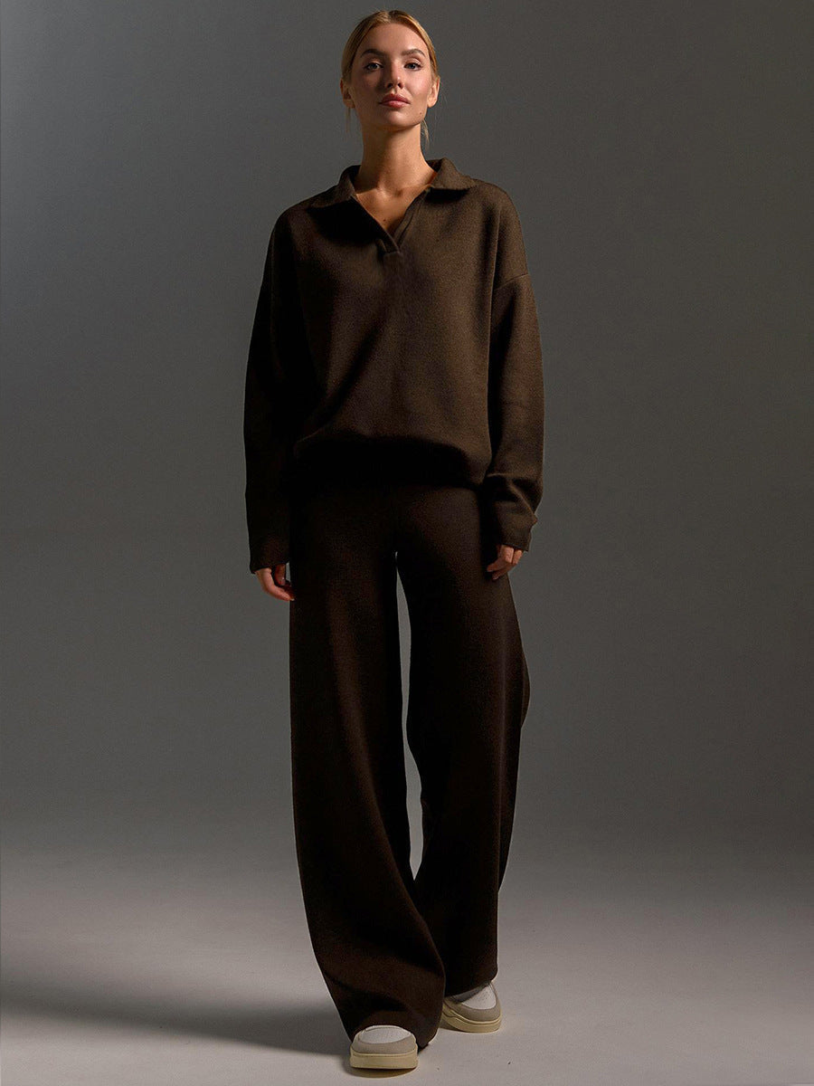 Shannon | Loungewear Set Long Sleeve Half Zip Knit