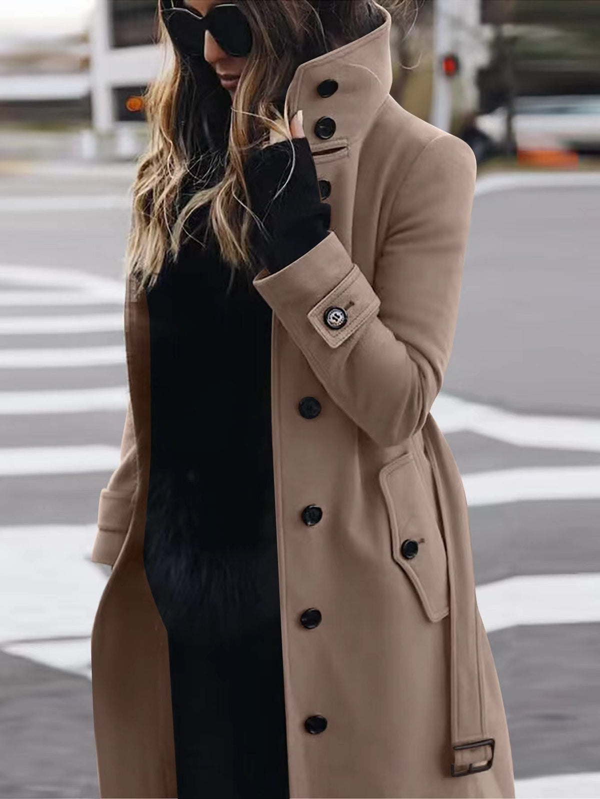 Loraana | Classic Wool Coat with Button Closure