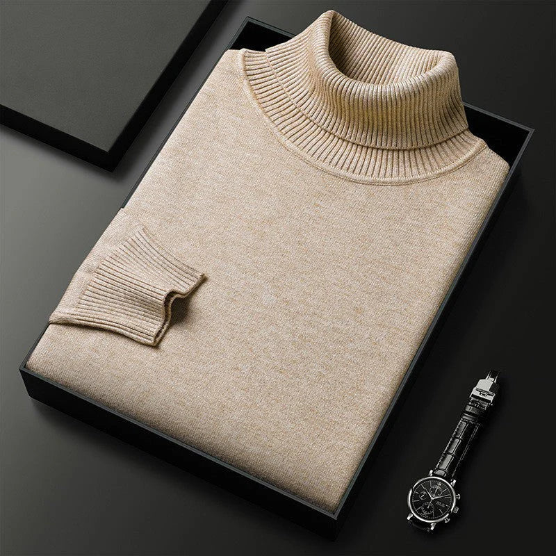 Jelmer | Turtleneck Long Sleeve Knit Sweater