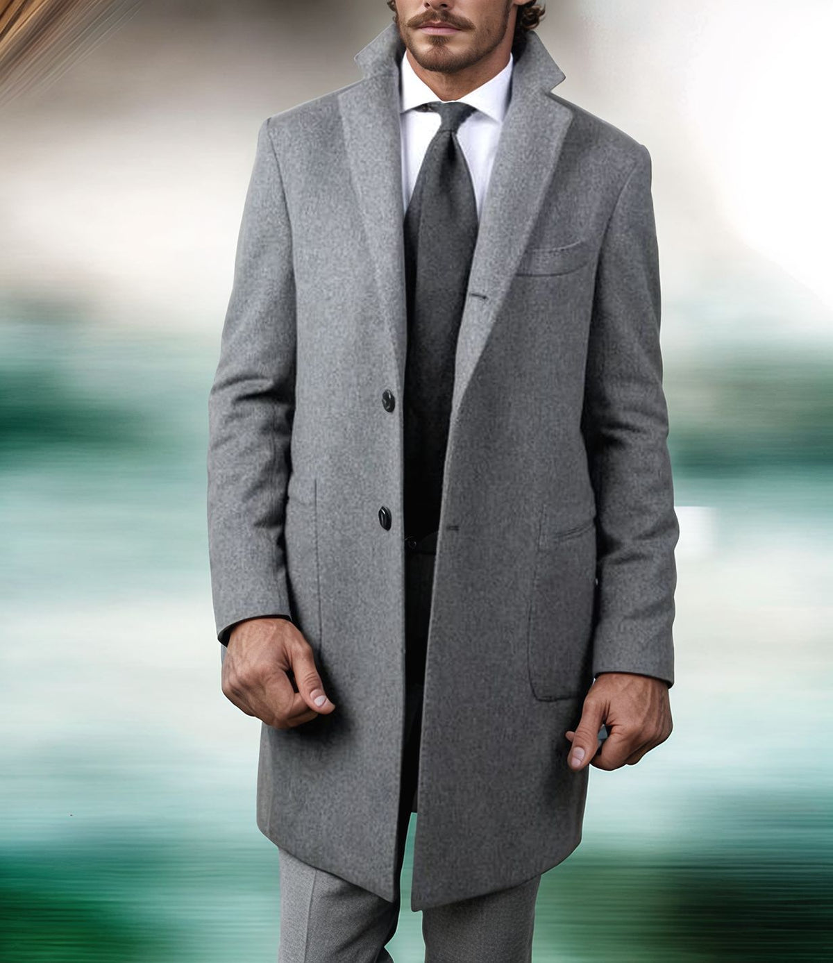 Grahame | Longline Coat with Notched Lapels