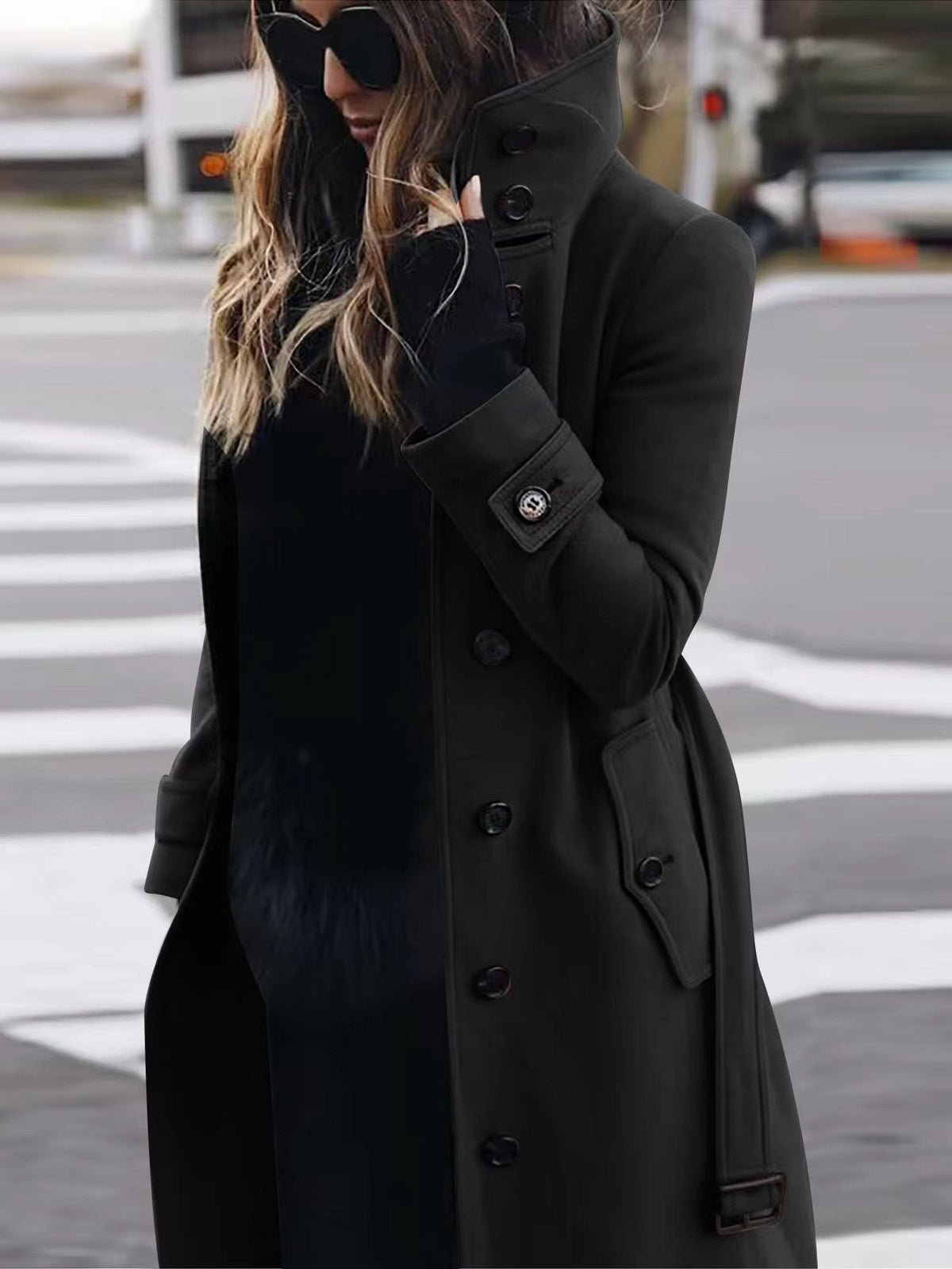 Loraana | Classic Wool Coat with Button Closure