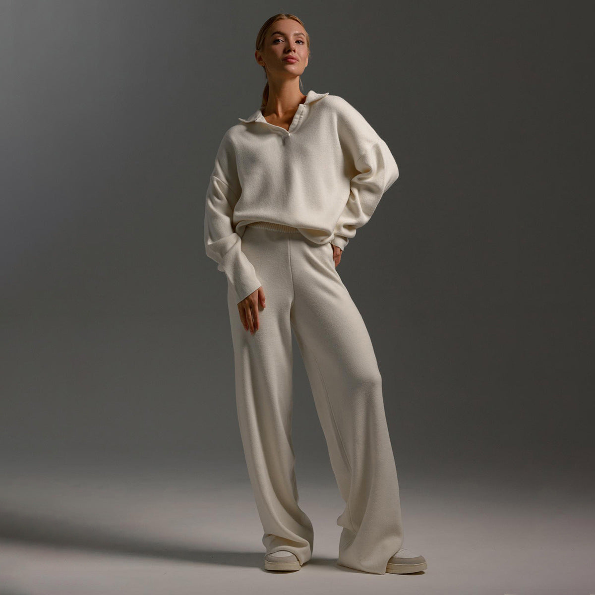 Shannon | Loungewear Set Long Sleeve Half Zip Knit