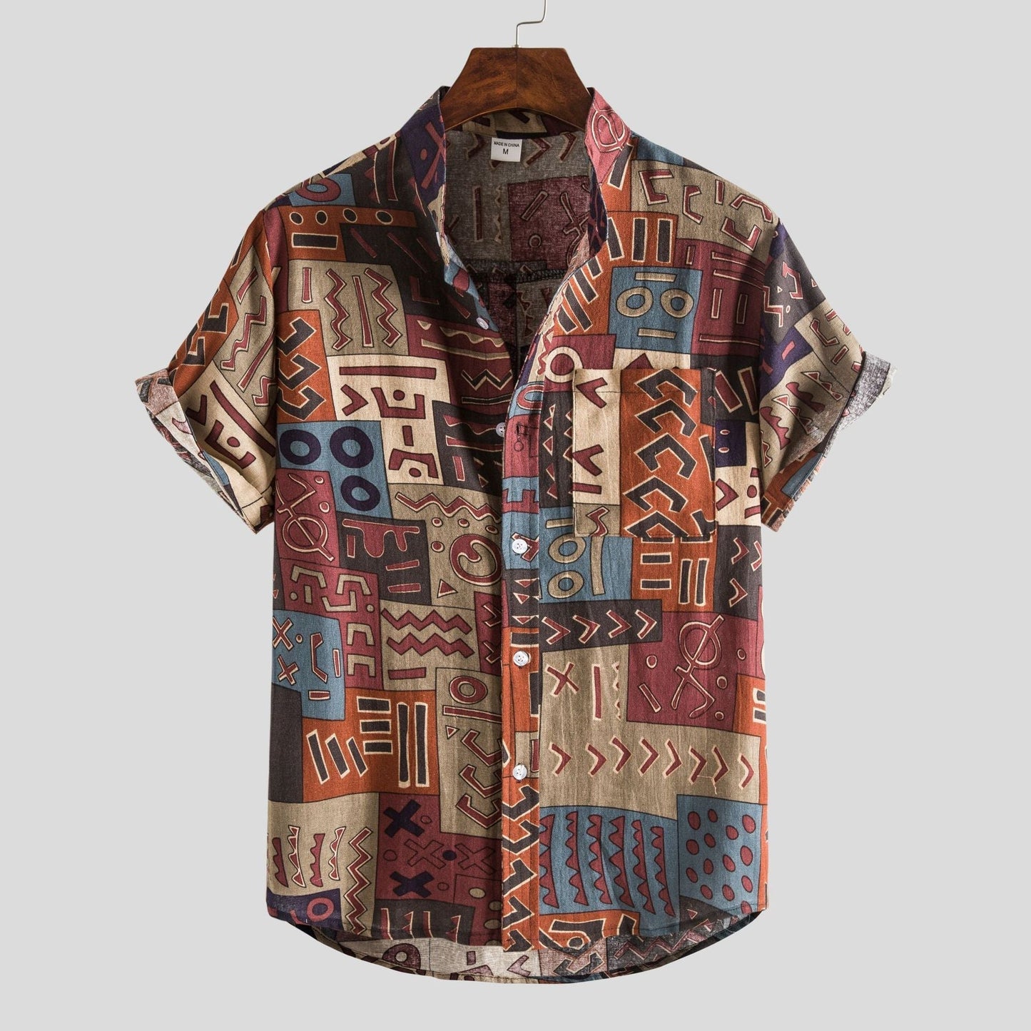 Lachlan | Short Sleeve Printed Button Shirt