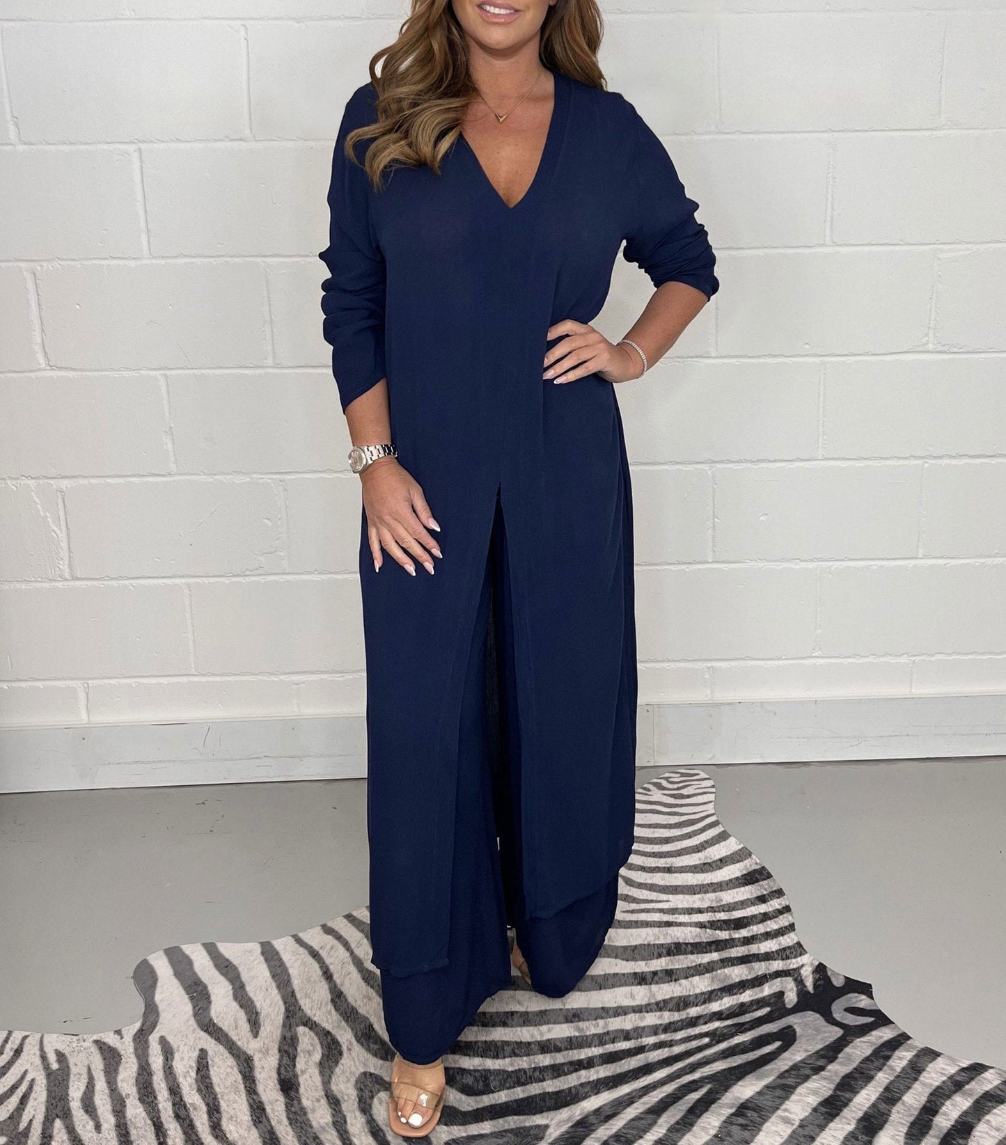 Alejandra | Two Piece V-Neck Longline Tunic Set