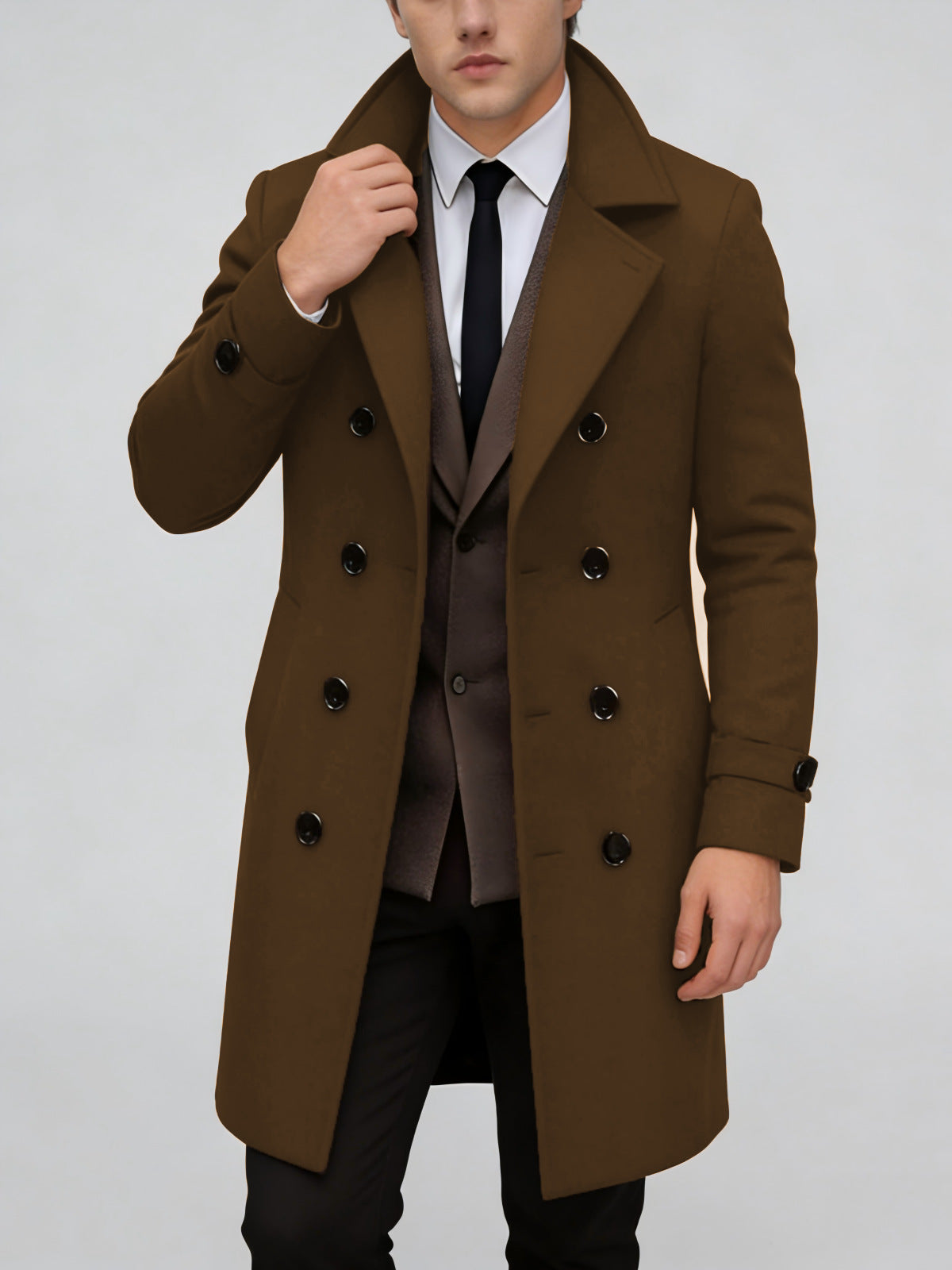 Grahame | Longline Coat with Notched Lapels