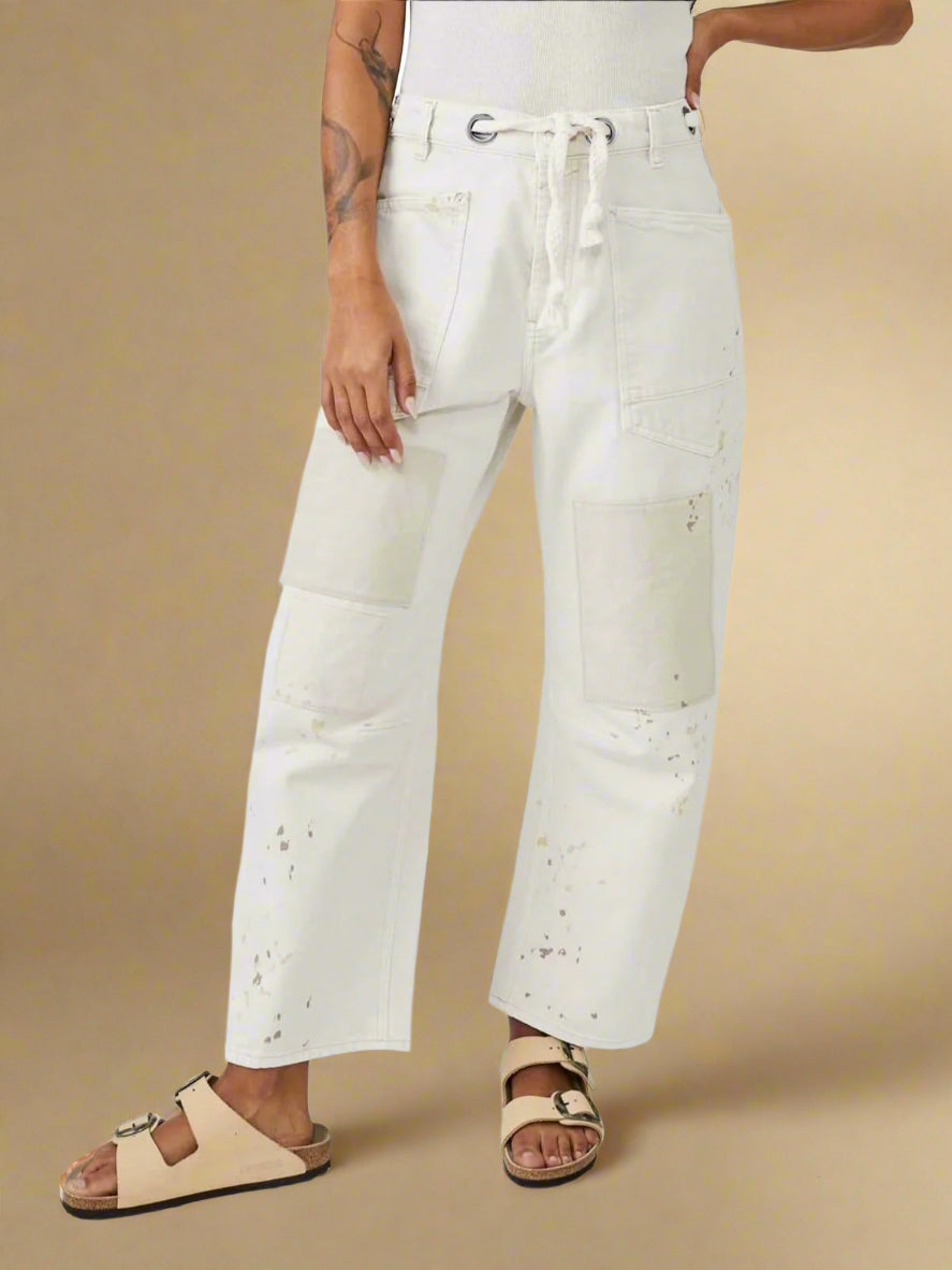 Felixa | Wide Leg Patchwork Drawstring Pants