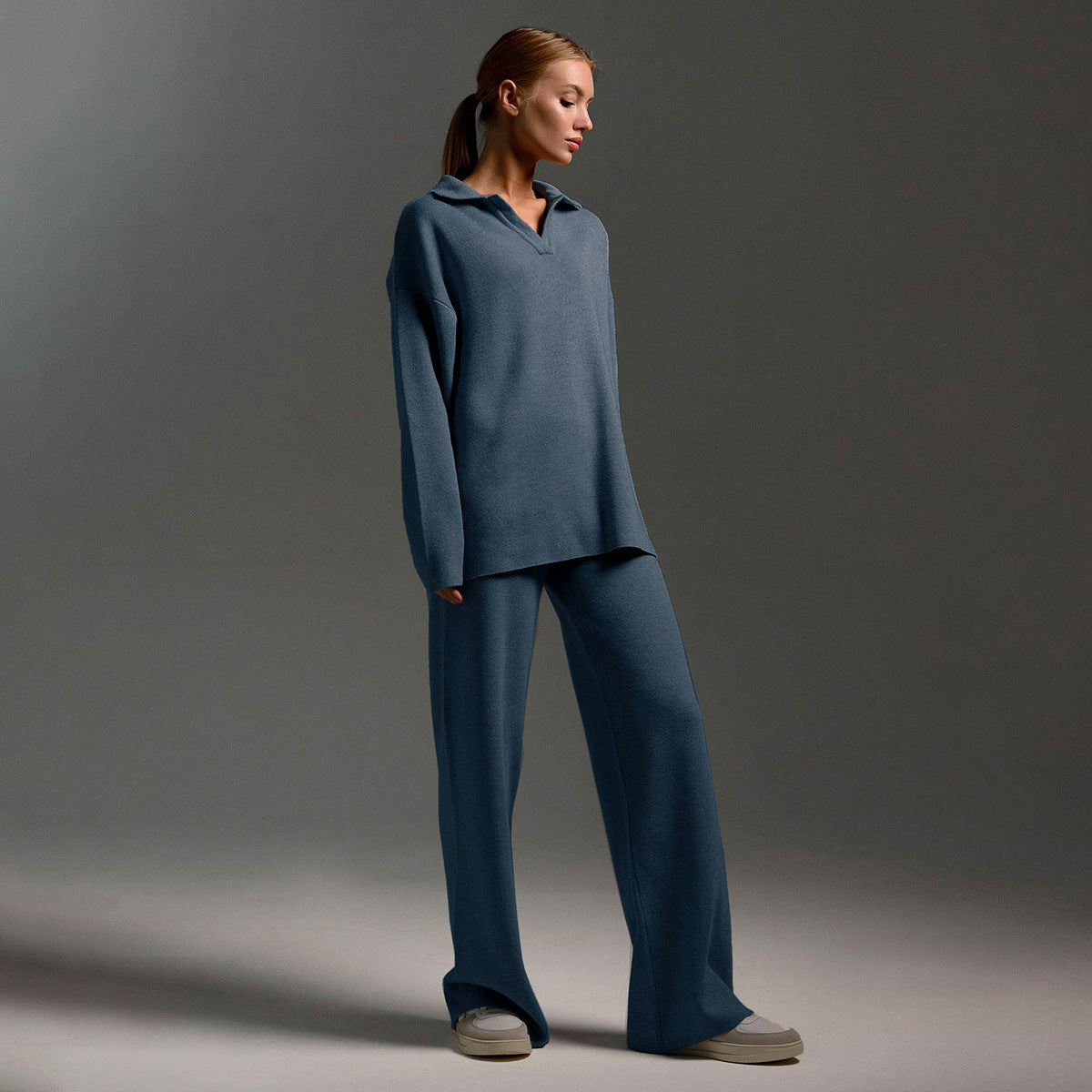 Shannon | Loungewear Set Long Sleeve Half Zip Knit
