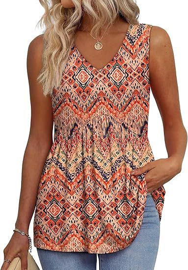 Katheryn | Sleeveless V-Neck Textured Peplum Top