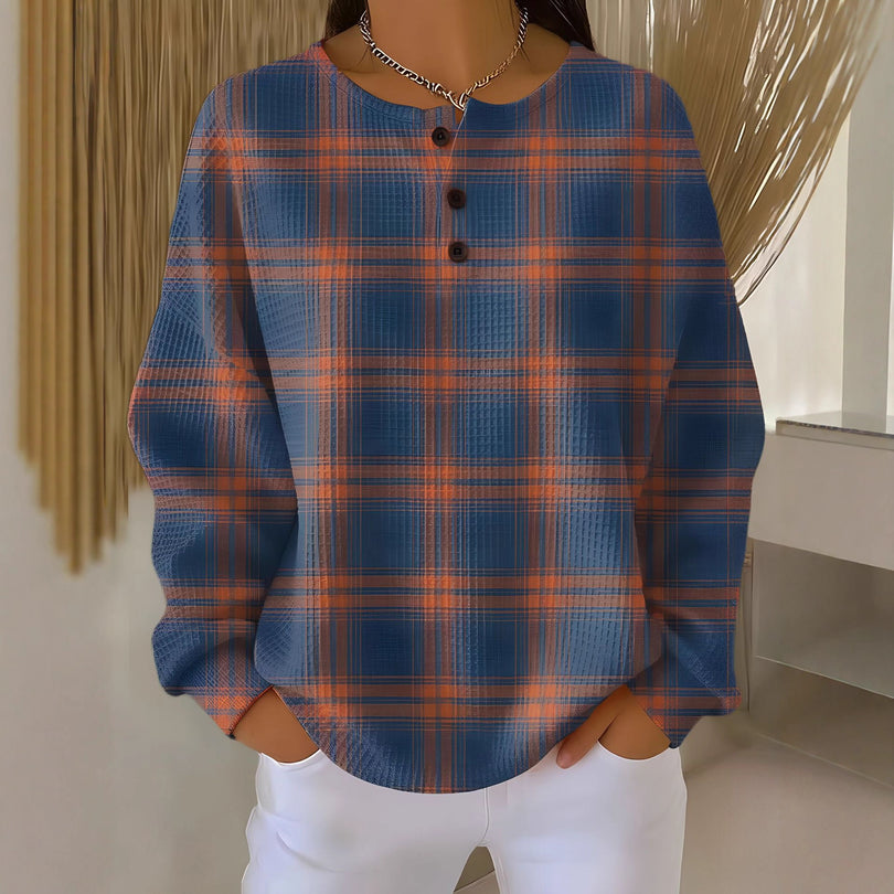 Willemijn | Waffle Knit Sweater With Assorted Prints