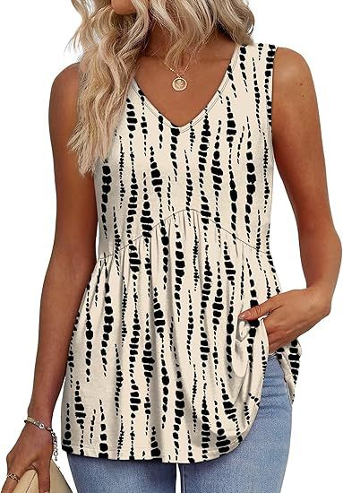 Katheryn | Sleeveless V-Neck Textured Peplum Top