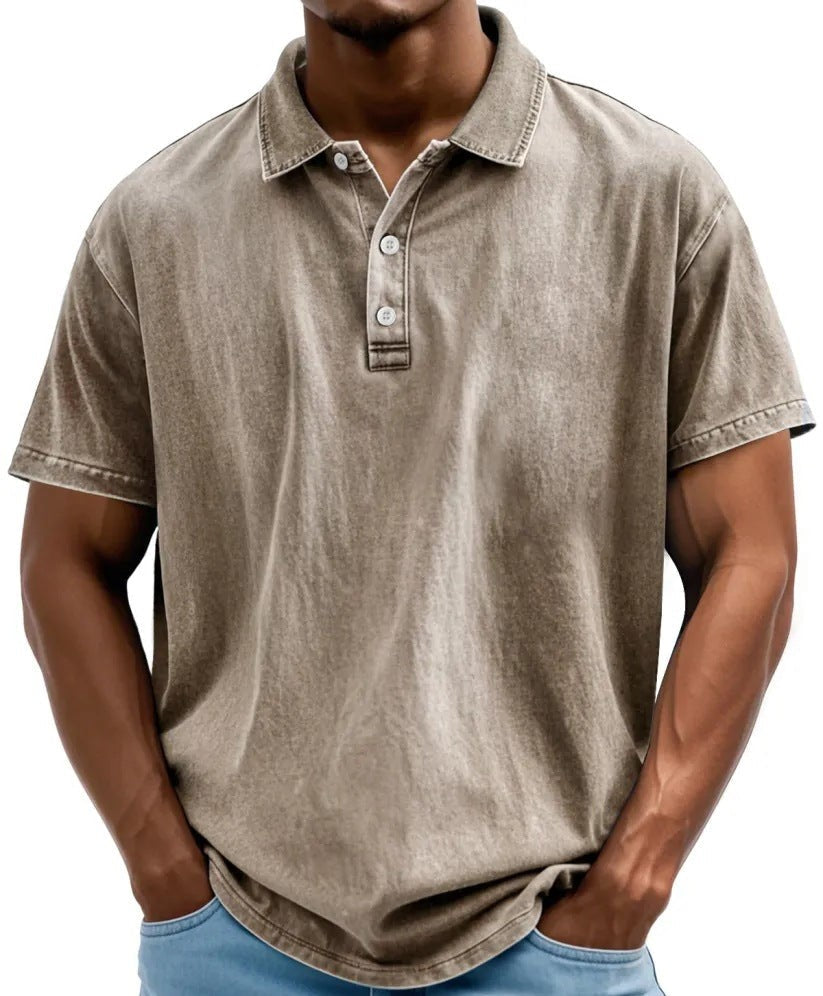Kasun | Washed Short Sleeve Relaxed Polo Shirt