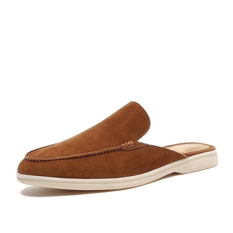 Braian | Backless Slip-On Faux Suede Loafers