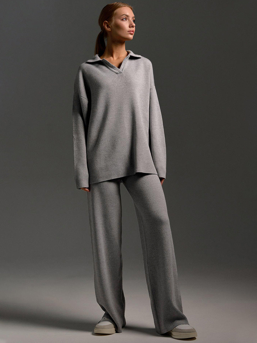 Shannon | Loungewear Set Long Sleeve Half Zip Knit