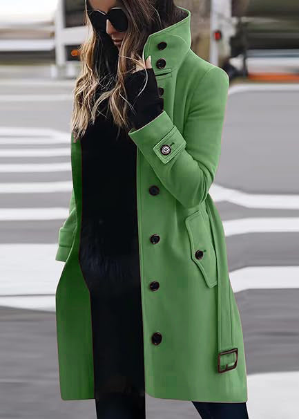 Loraana | Classic Wool Coat with Button Closure