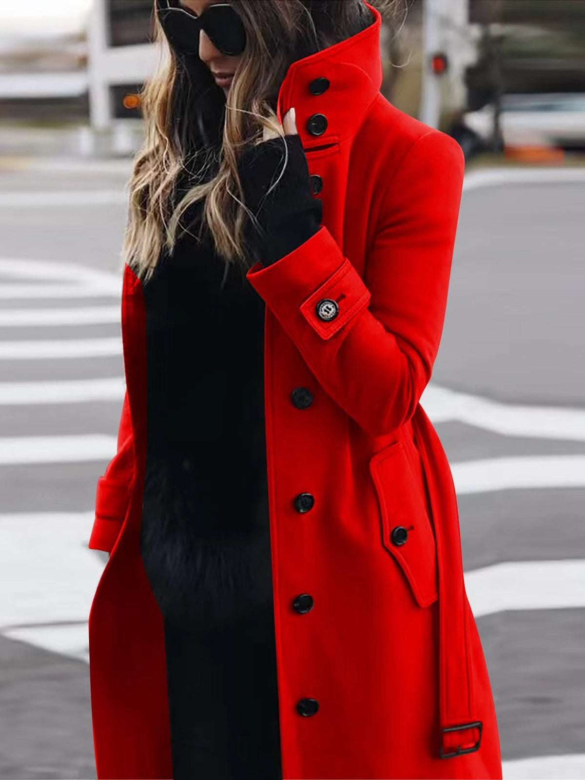 Loraana | Classic Wool Coat with Button Closure