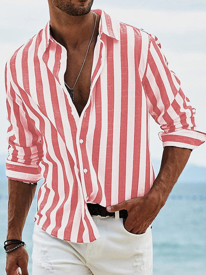 Ravi - Vertical Stripe Button Shirt