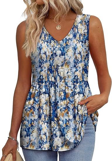Katheryn | Sleeveless V-Neck Textured Peplum Top