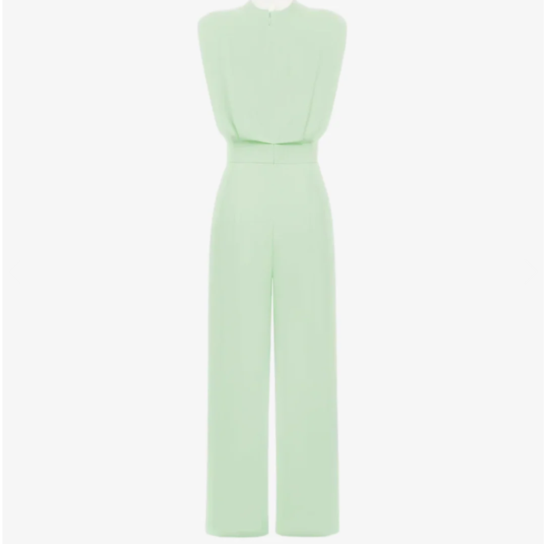 Uarutara - Sleeveless Wide Leg Belted Jumpsuit