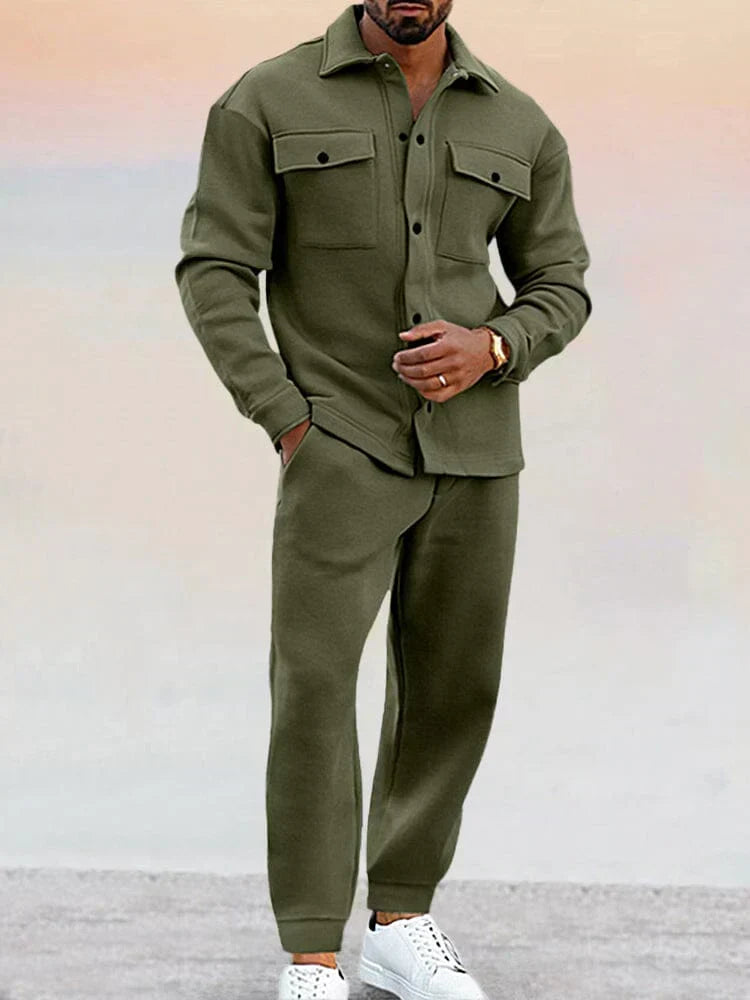 Vortexglide | Structured Overshirt and Tapered Pants Set