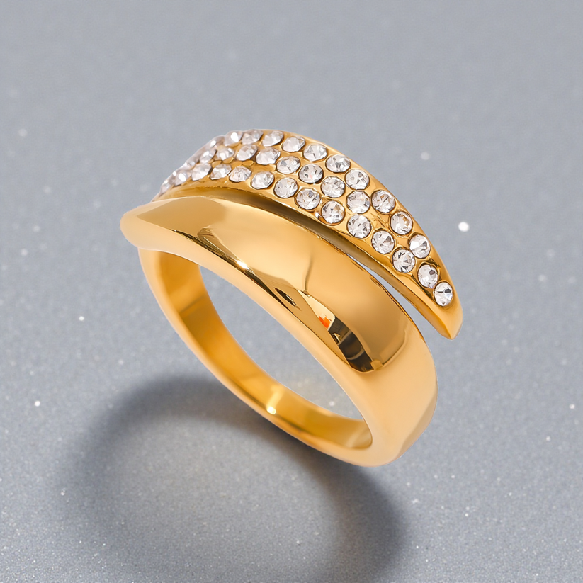Florie - Pavé Wrap Statement Ring Set