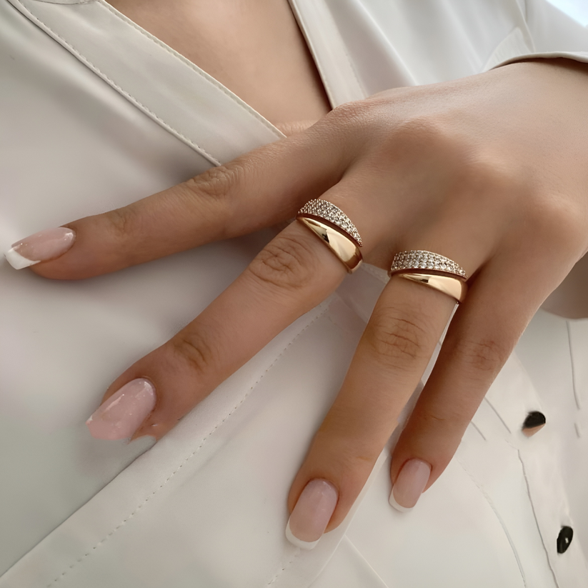 Florie - Pavé Wrap Statement Ring Set