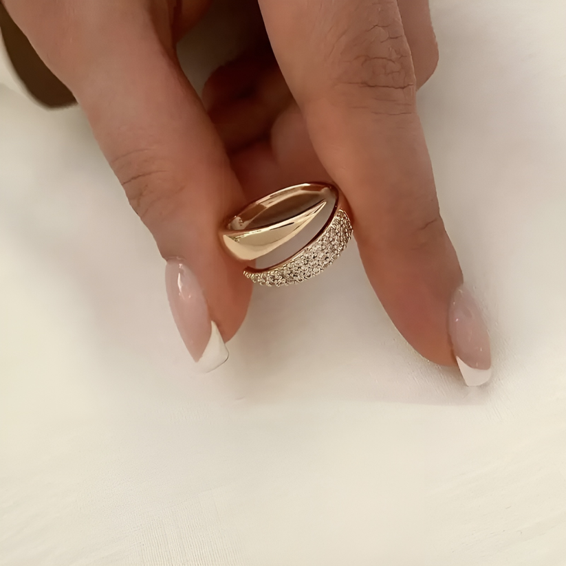 Florie - Pavé Wrap Statement Ring Set