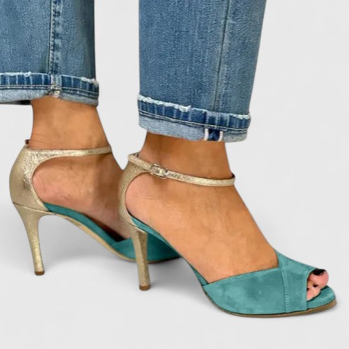 Suria | Open Toe Ankle Strap Stiletto Heels