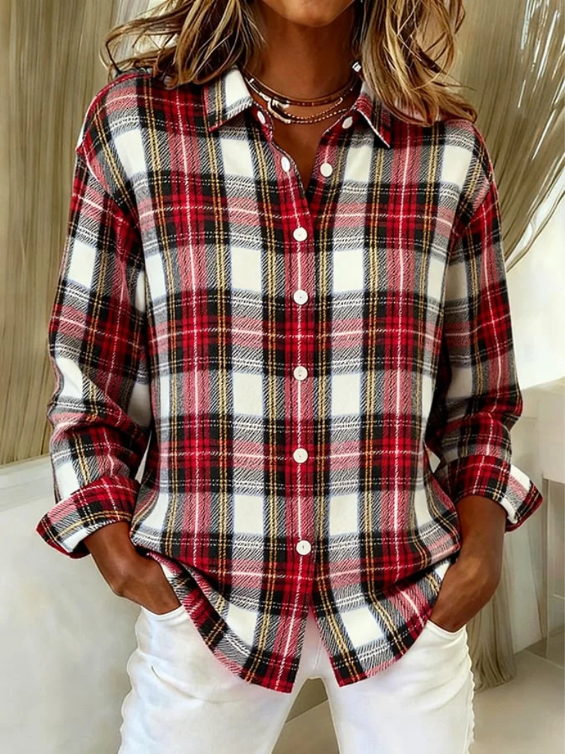 Petrolova | Plaid Flannel Button-Up Shirt