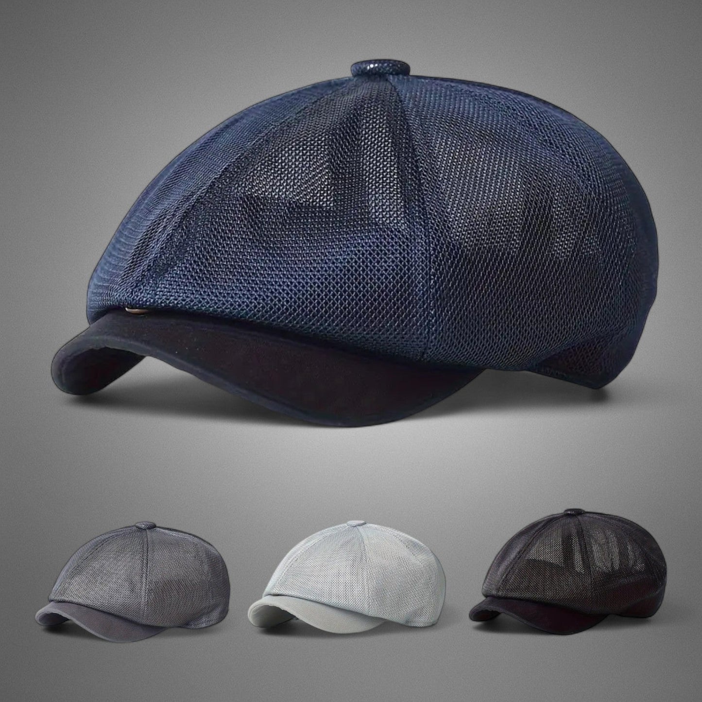 Zophiel | Mesh Newsboy Flat Cap Hat