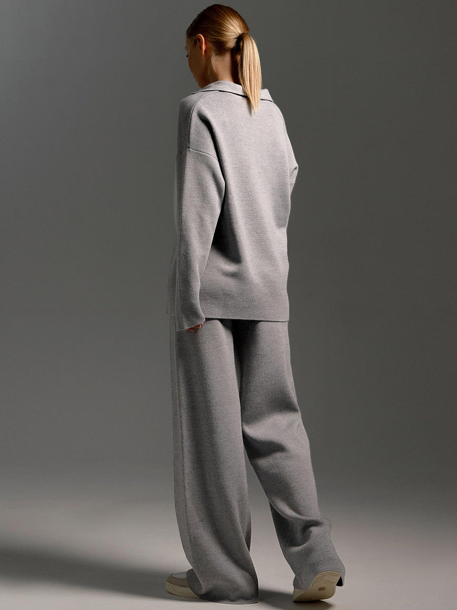 Shannon | Loungewear Set Long Sleeve Half Zip Knit