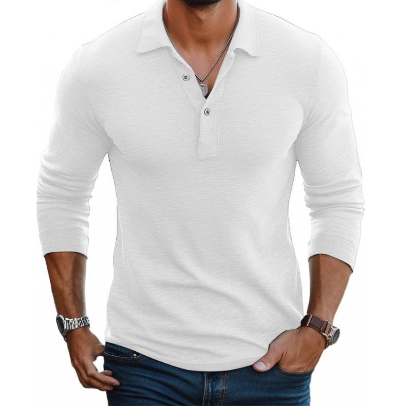 Pascal | Slim Fit Long Sleeve Polo Shirt