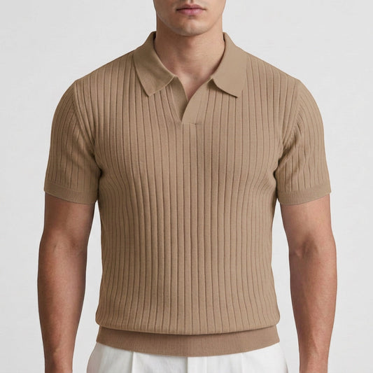 Tiburcio | Polo Shirt With Short Sleeves and Ribbing