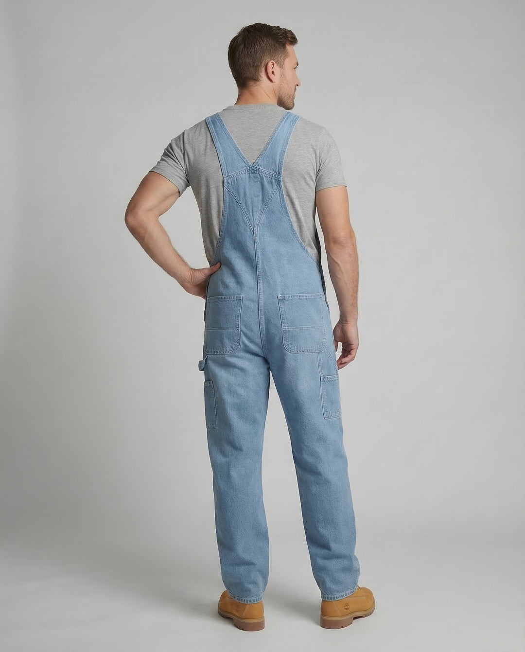 Dean | Denim Overalls with Straight Legs and Pockets
