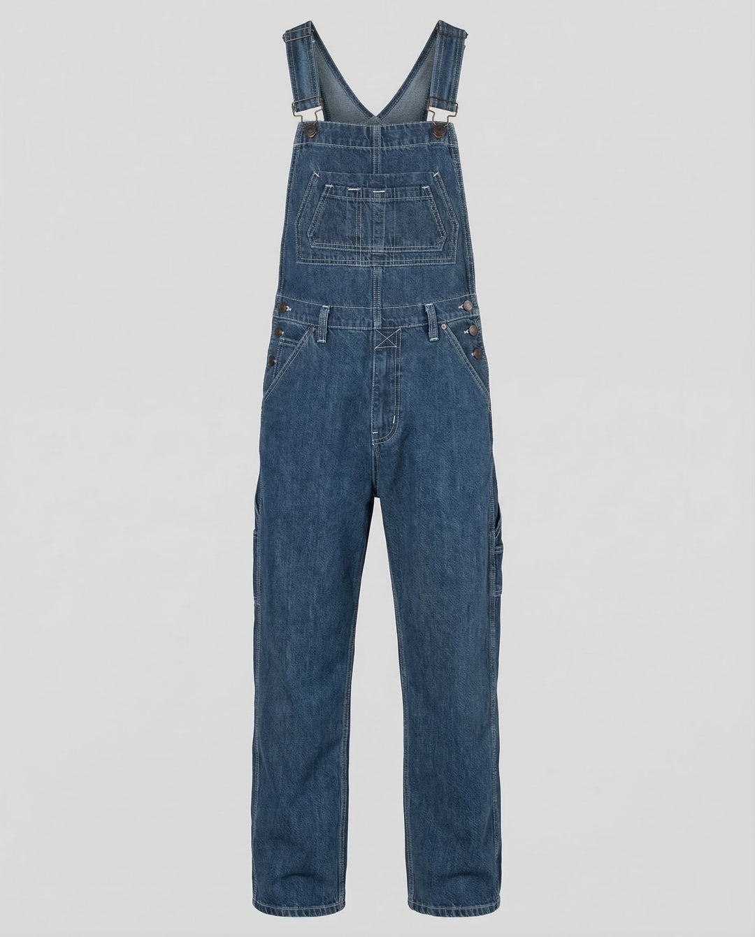 Dean | Denim Overalls with Straight Legs and Pockets