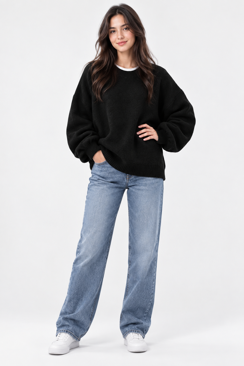 Erma | Sweater Long Sleeve Drop Shoulder Knit