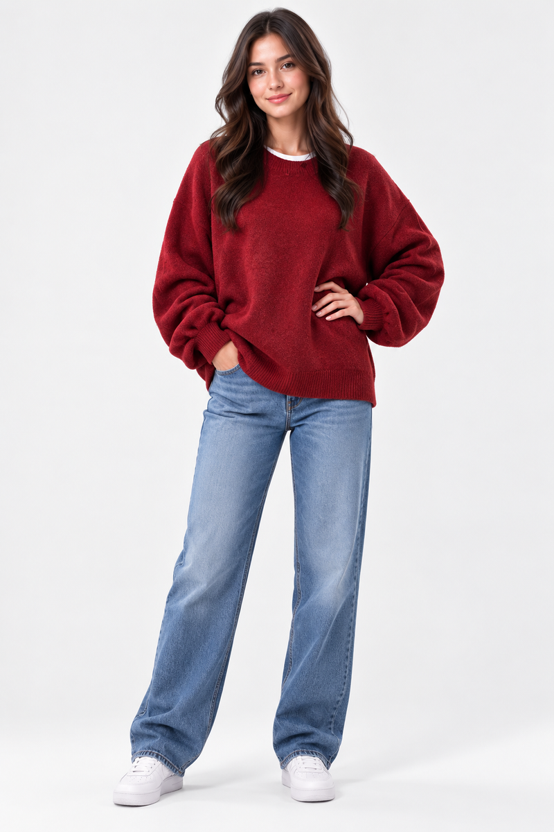Erma | Sweater Long Sleeve Drop Shoulder Knit