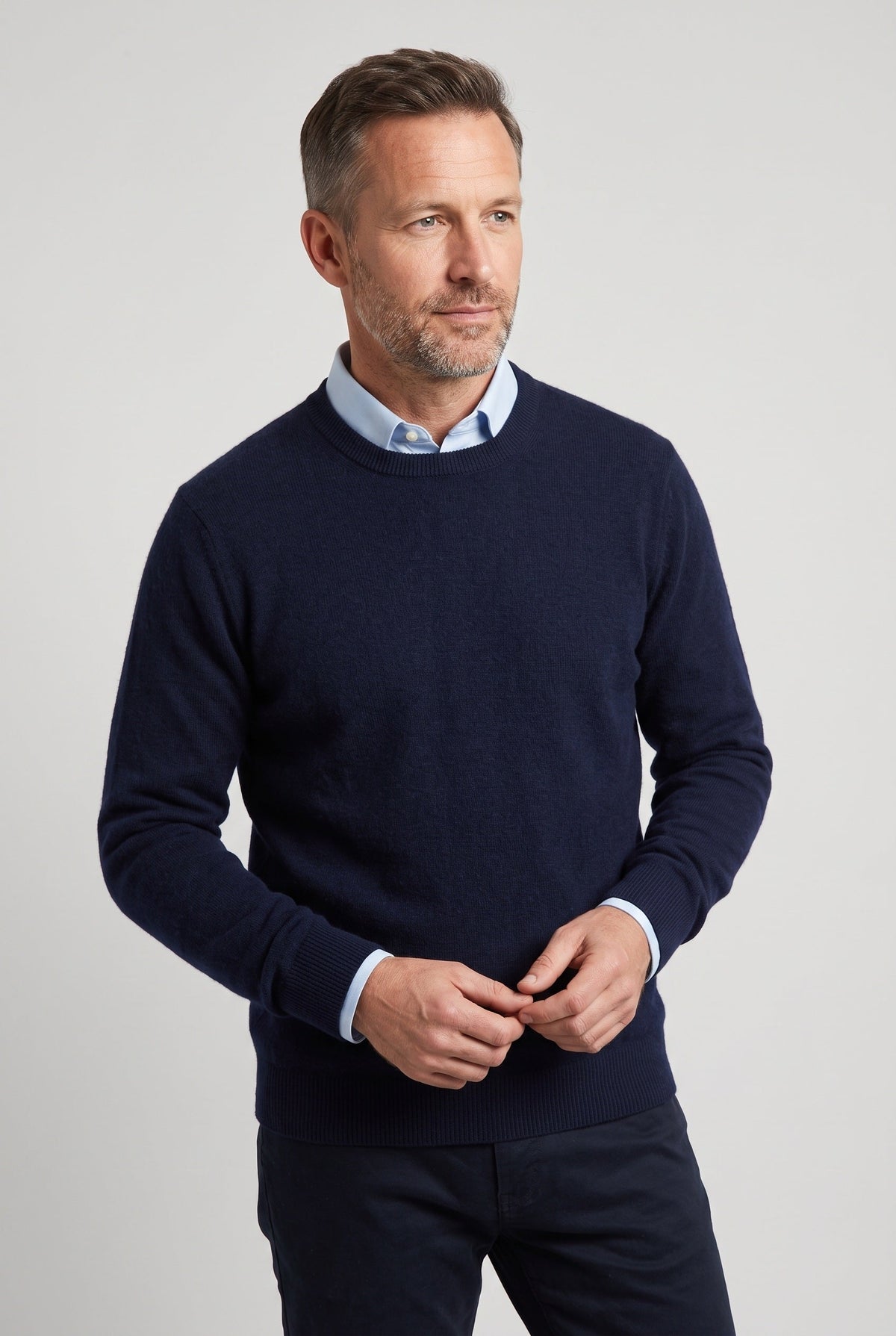 Aloys | Sweater With Fine Knit and Ribbed Trim