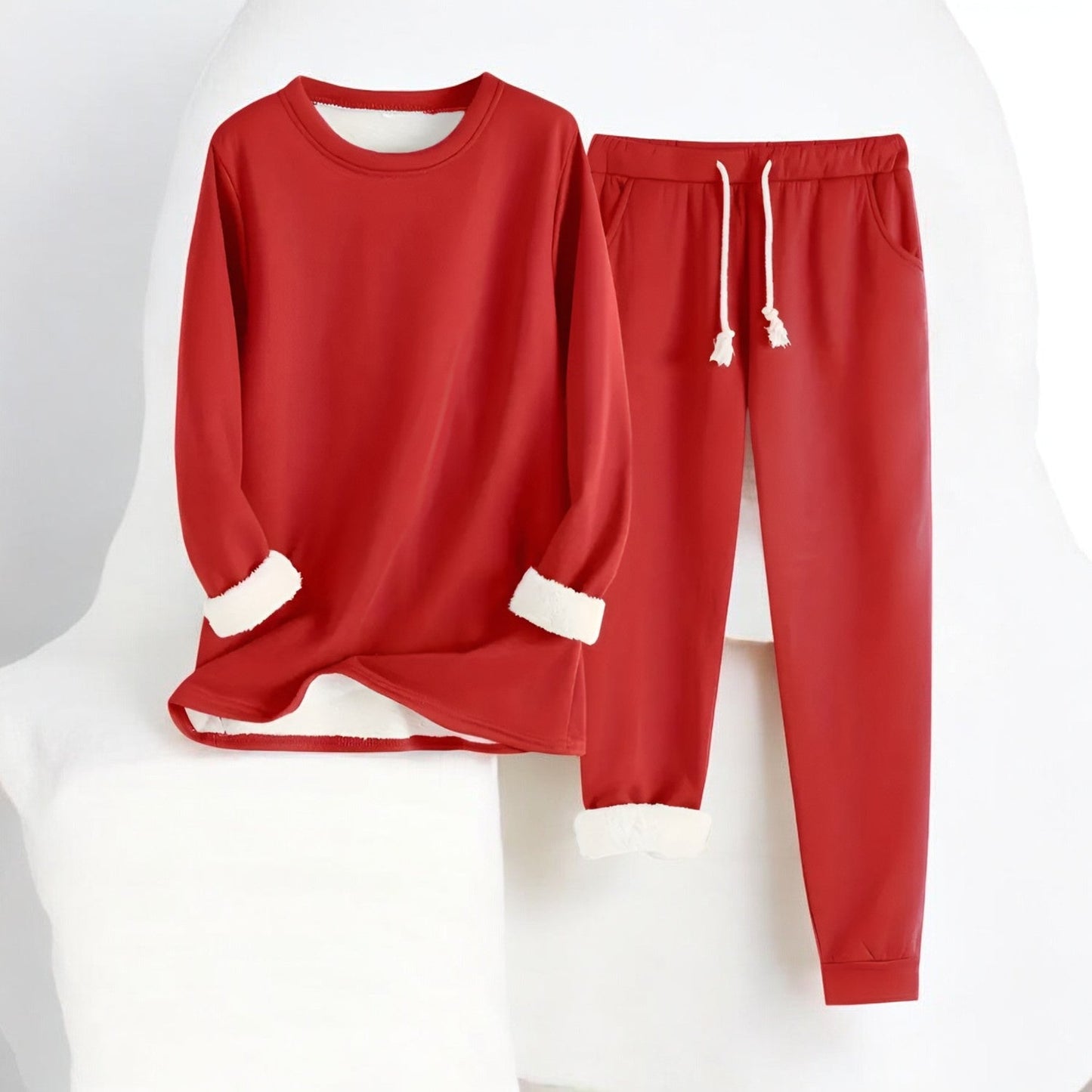 Crystina | Fleece Lined Long Sleeve Two Piece Set